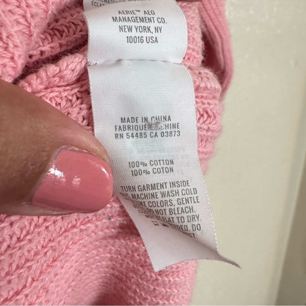 Aerie Pink Henley Sweater - Picture 4 of 5